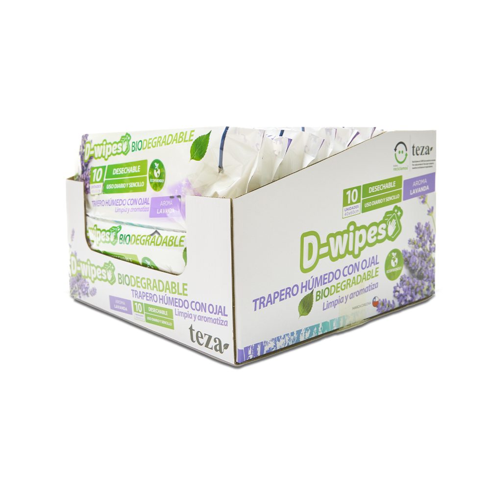 Pack 18 Traperos Húmedos D-wipes Biodegradable 10 unid